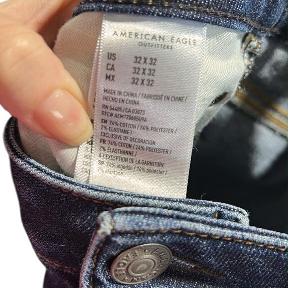 American Eagle Jeans Mens 32x32 Blue Original Bootcut Next Level Flex Stretch - Picture 7 of 7